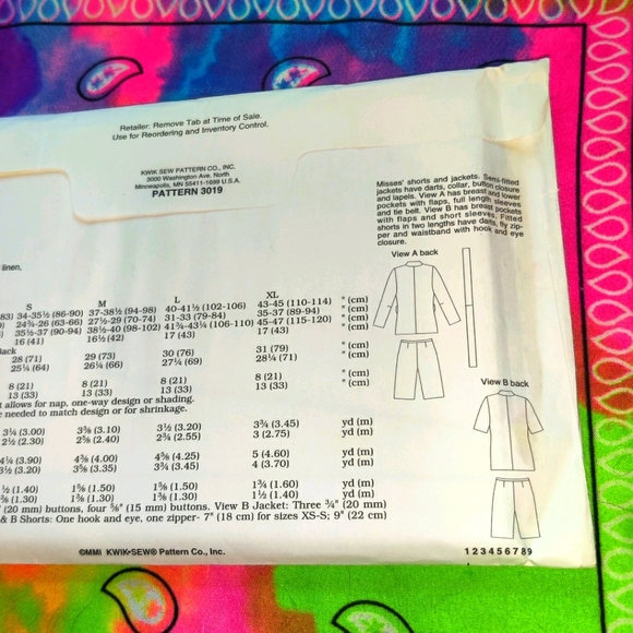 🗺️ New unopened Kwik Sew Modern Pattern #3019 Sealed Uncut Safari Jacket Shorts - Picture 5 of 8